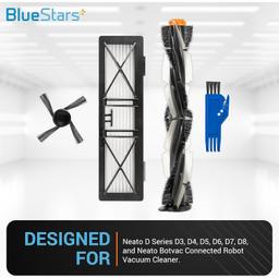 Accessories Kit for Neato D Series D3-D10, D75, D80, D85 & Neato Botvac Connected Robot Vacuum Cleaners - Includes 1 Main Brush, 3 Filters, 4 Side Brushes, 1 Sweeping Brush thumbnail 5