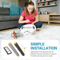 [Lifetime Warranty] Accessories Parts Kit for iRobot Roomba 800 900 Series 805 860 870 871 880 890 960 - 1 Debris Extractor, 3 HEPA Filters, 3 Side Brushes - Extra Screws thumbnail 3