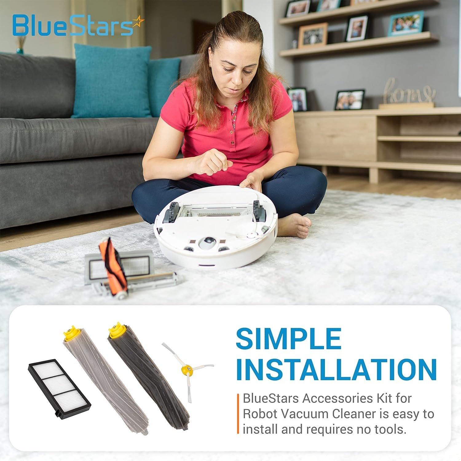 [Lifetime Warranty] Accessories Parts Kit for iRobot Roomba 800 900 Series 805 860 870 871 880 890 960 - 1 Debris Extractor, 3 HEPA Filters, 3 Side Brushes - Extra Screws image 3