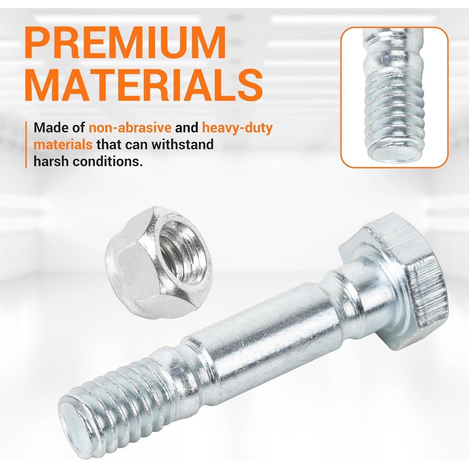 4 PCS 303160355P 303160355 Snow Blower Shear Pins and Nuts image 5