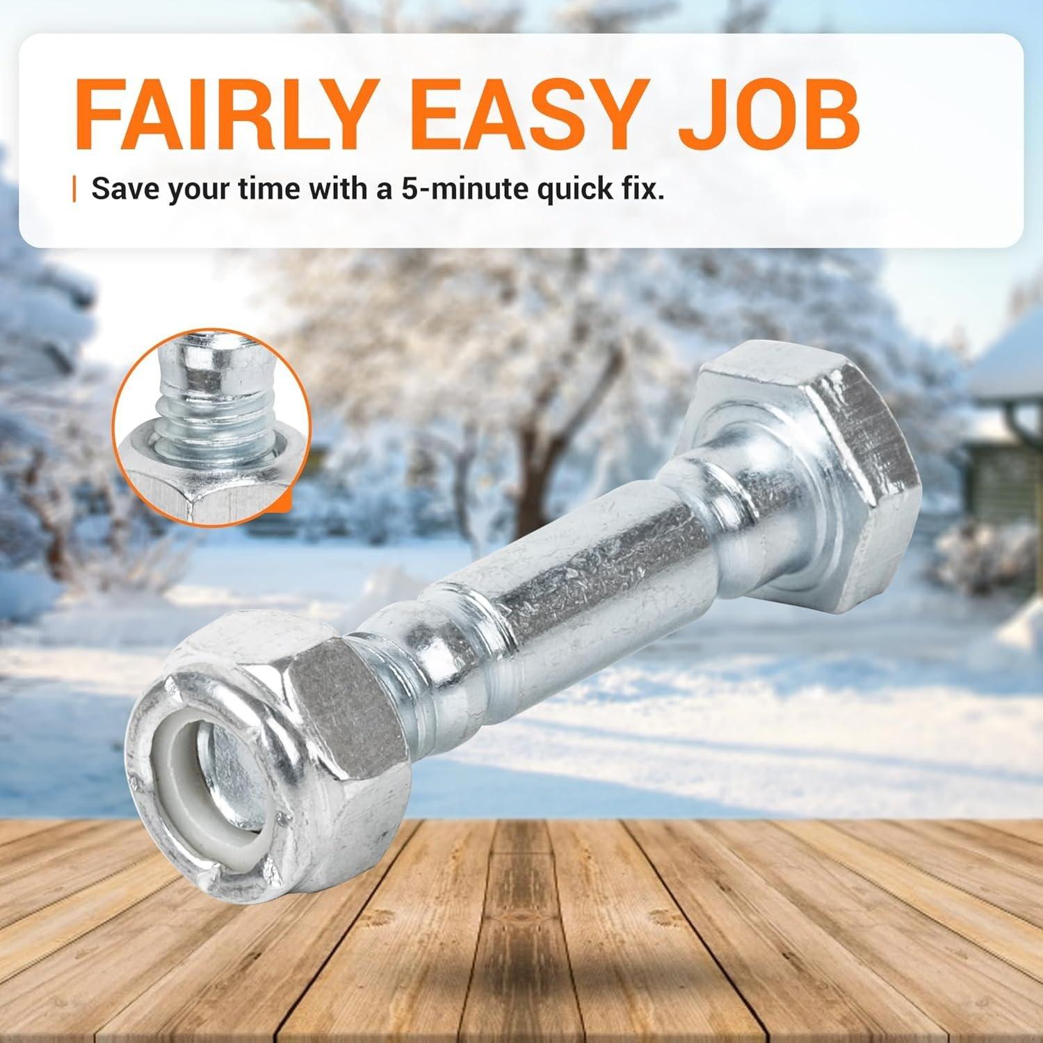 4 PCS 303160355P 303160355 Snow Blower Shear Pins and Nuts image 1