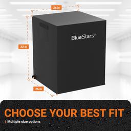 [Lifetime Warranty] 26"x26"x32" Central Air Conditioner Cover for Outside Units - Waterproof & Windproof Outdoor AC Units Cover For Winter (Black) thumbnail 2