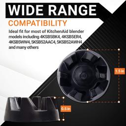 [Lifetime Warranty] 9704230 Blender Drive Coupling Replacement - Compatible with KitchenAid KSB5WH KSB5 KSB3 Blenders - Replaces WP9704230VP WP9704230 AP6013694 - Pack of 2 thumbnail 1