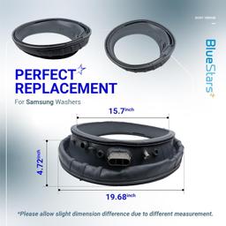 [Lifetime Warranty] DC97-18094B Washer Door Boot Seal Gasket - Compatible with Samsung Washers WF42H5000AW/A2 WF42H5100AW/A2 WF42H5200AF/A2 - Replaces PS9606239 AP5917067 EAP9606239 4000547 thumbnail 5