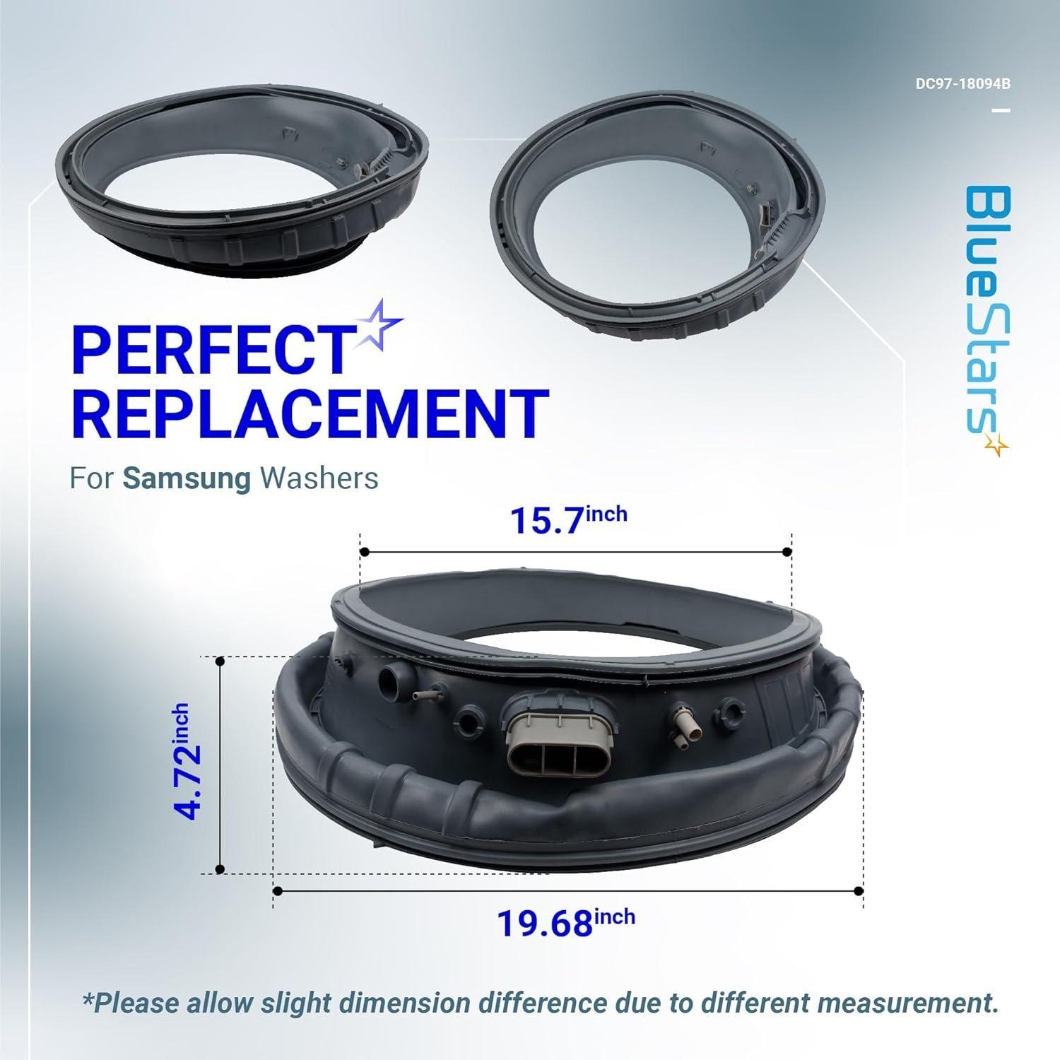 [Lifetime Warranty] DC97-18094B Washer Door Boot Seal Gasket - Compatible with Samsung Washers WF42H5000AW/A2 WF42H5100AW/A2 WF42H5200AF/A2 - Replaces PS9606239 AP5917067 EAP9606239 4000547 image 5