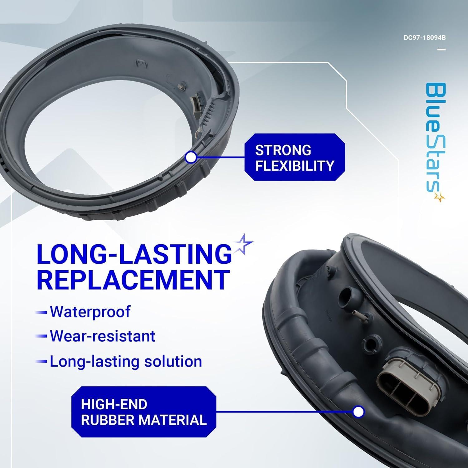 [Lifetime Warranty] DC97-18094B Washer Door Boot Seal Gasket - Compatible with Samsung Washers WF42H5000AW/A2 WF42H5100AW/A2 WF42H5200AF/A2 - Replaces PS9606239 AP5917067 EAP9606239 4000547 image 6