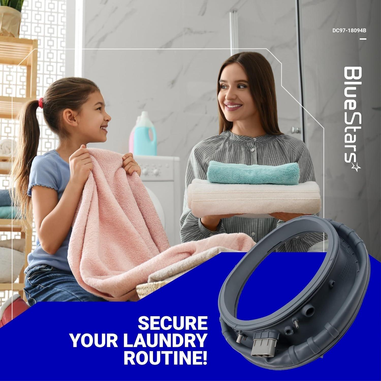 [Lifetime Warranty] DC97-18094B Washer Door Boot Seal Gasket - Compatible with Samsung Washers WF42H5000AW/A2 WF42H5100AW/A2 WF42H5200AF/A2 - Replaces PS9606239 AP5917067 EAP9606239 4000547 image 3