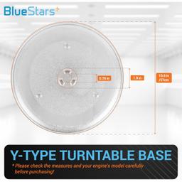 [Lifetime Warranty] 10.6" / 27cm Microwave Glass Plate - Replaces GE WB48X26755 WB49X10185 Emerson 252100500497 Whirlpool WPW10551236 - Compatible for Panasonic Toshiba Galanz Farberware Magic Chef thumbnail 1