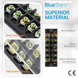 [Lifetime Warranty] 6 Positions Terminal Strip Blocks 600V 25A and 400V 25A 6 Positions Pre-Insulated Terminals Barrier Strip thumbnail 5