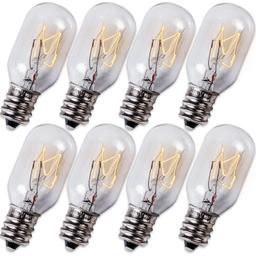 [Lifetime Warranty] E12 T20 Salt Lamp Bulb 120V 15W, 2700K Warm White - Pack of 8 thumbnail 0
