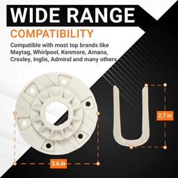 [Lifetime Warranty] W10528947 Washer Basket Driven Hub Kit - Compatible with Maytag Whirlpool Kenmore Washers - Replaces AP5665171 W10396887 W10528947VP PS6012095 - Pack of 4 thumbnail 1