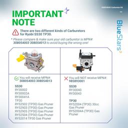 [Lifetime Warranty] 308054043 CS26 CS30 Carburetor Kit thumbnail 4
