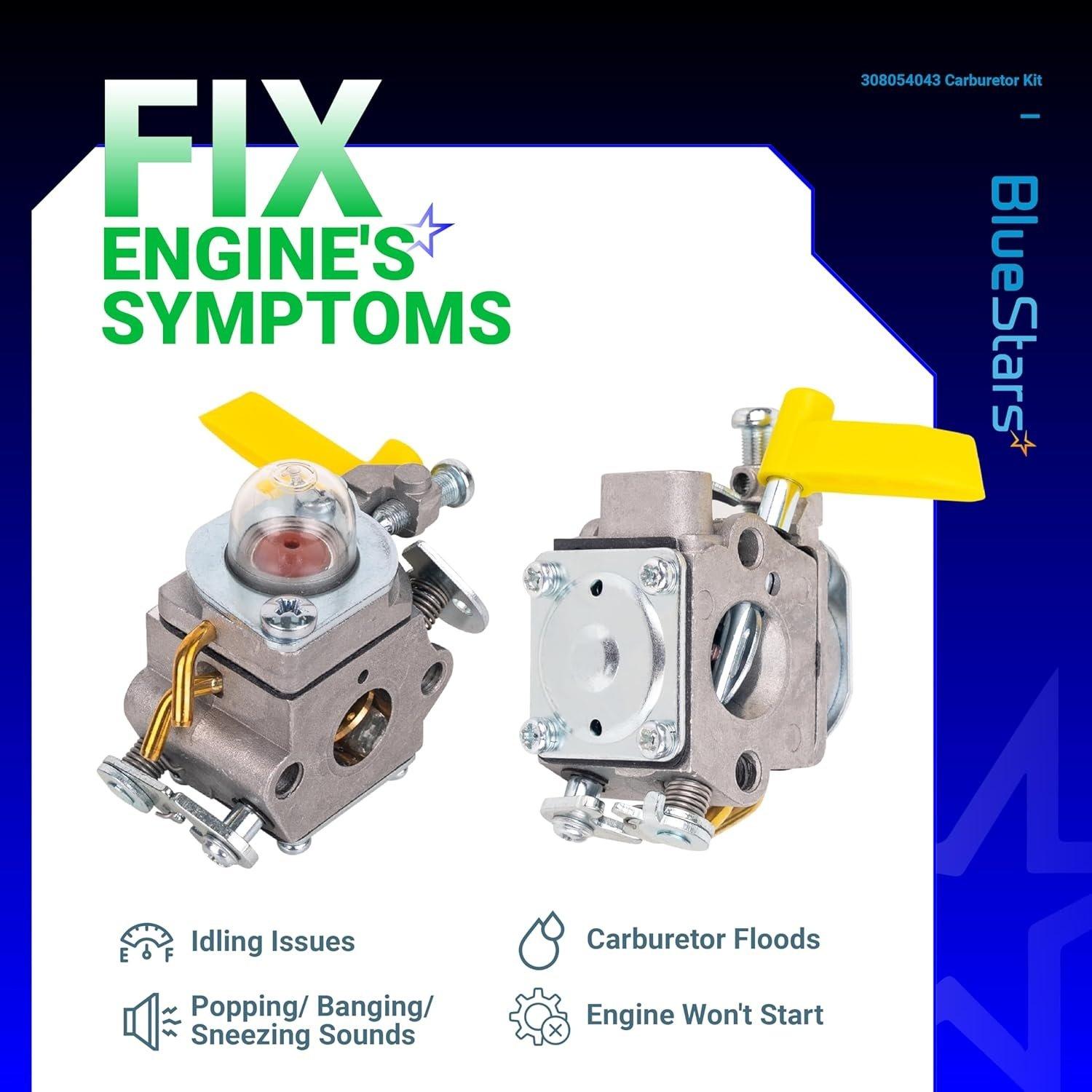 [Lifetime Warranty] 308054043 CS26 CS30 Carburetor Kit image 8