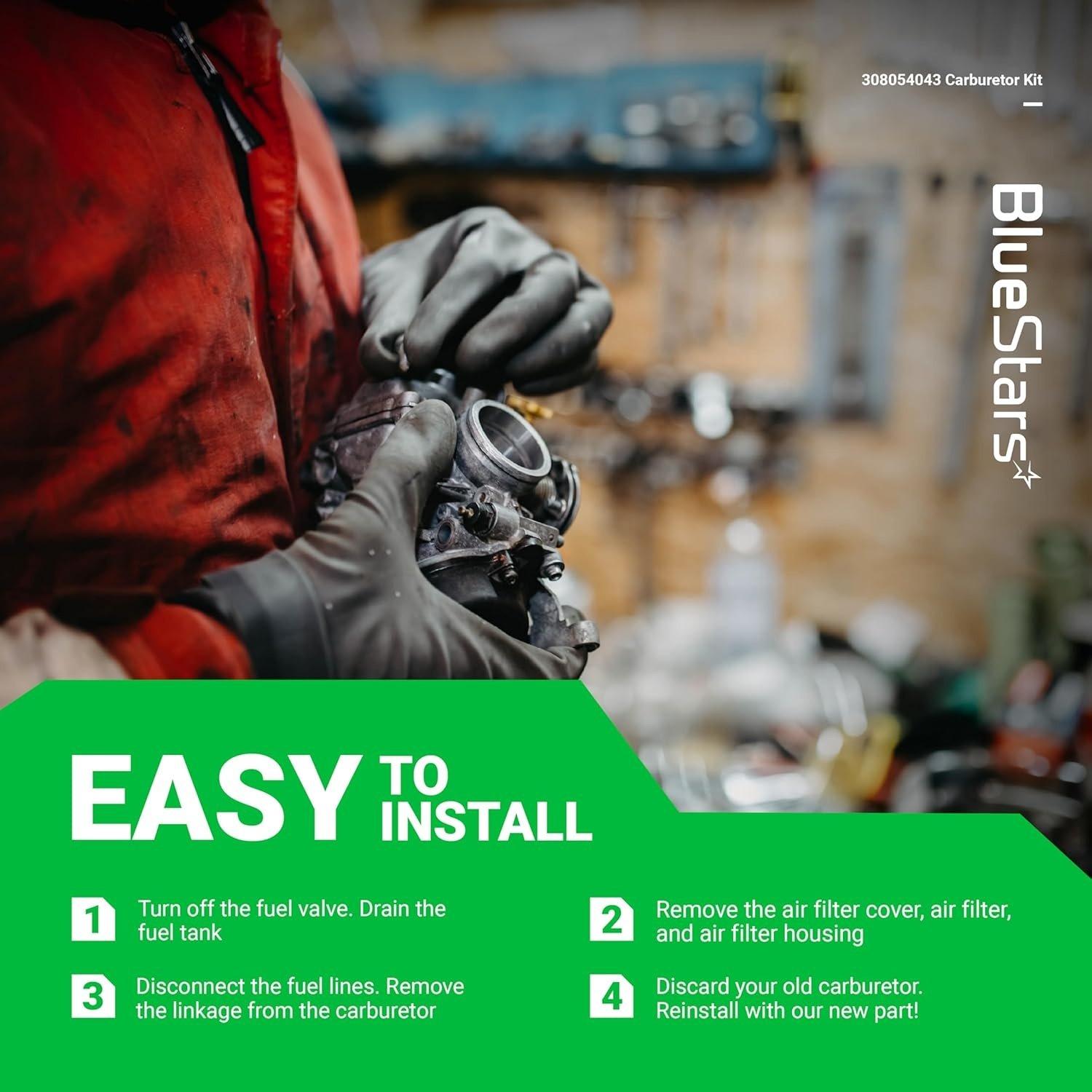 [Lifetime Warranty] 308054043 CS26 CS30 Carburetor Kit image 2