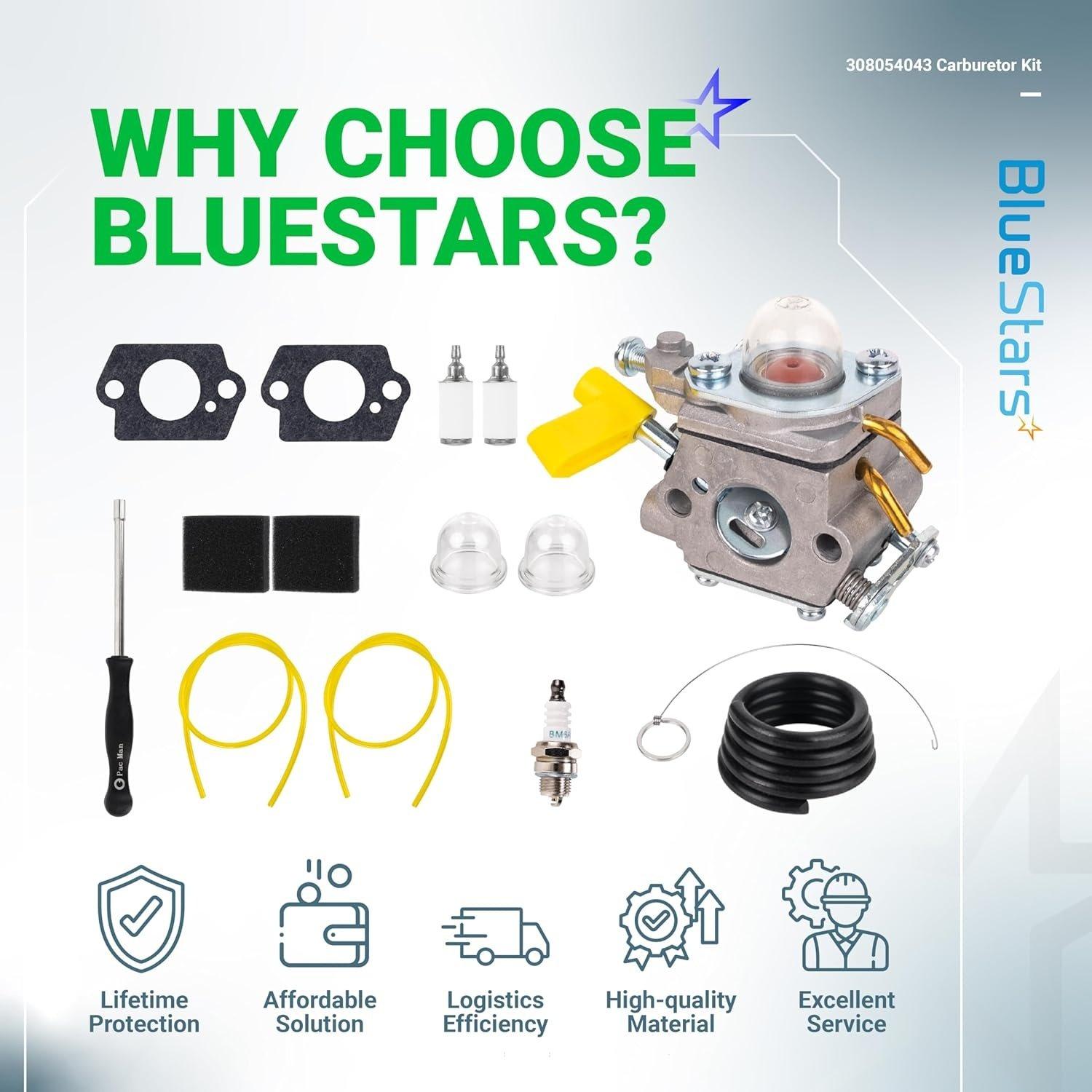 [Lifetime Warranty] 308054043 CS26 CS30 Carburetor Kit image 1