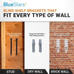 4 Pcs 8” Rustproof Floating Shelf Bracket thumbnail 5