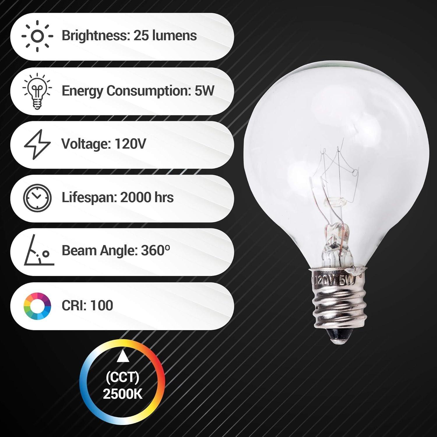 E12 G40 120V 5W Bulb - Pack of 50 image 1