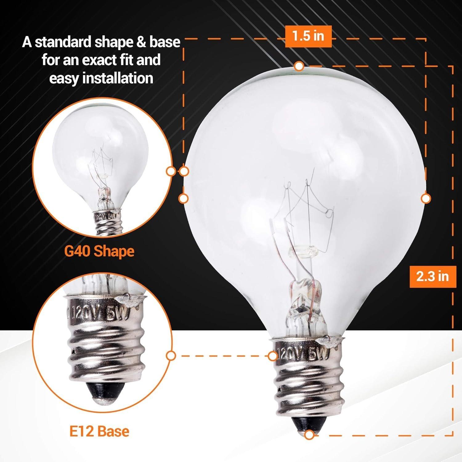 E12 G40 120V 5W Bulb - Pack of 50 image 5