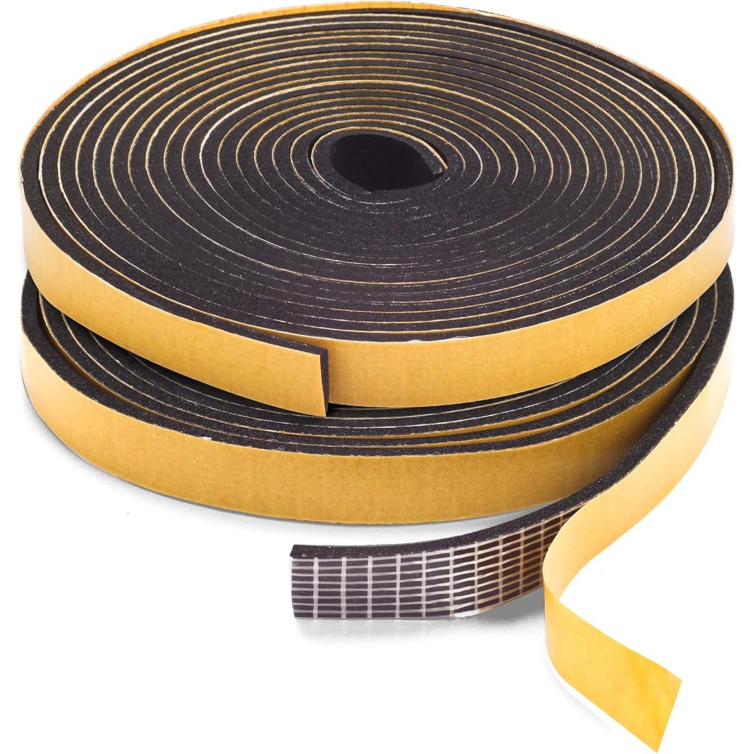 [Lifetime Warranty] Adhesive Door & Window Foam Tape 1/2"W x 1/4" T 33ft image 0