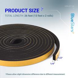 [Lifetime Warranty] Adhesive Door & Window Foam Tape 1/2"W x 1/4" T 33ft thumbnail 5