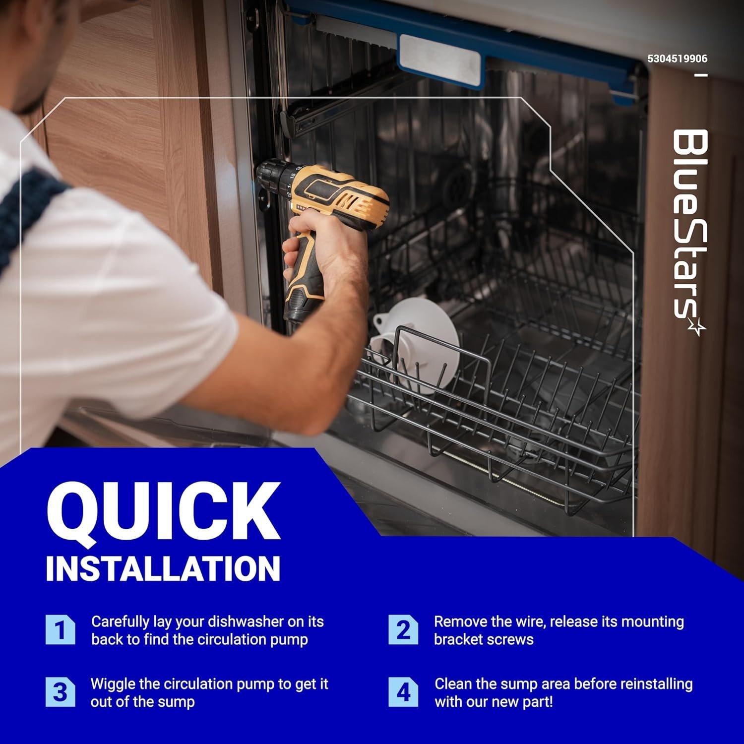 5304519906 Dishwasher Pump And Motor Assembly image 3