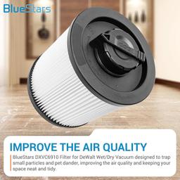 [Lifetime Warranty] DXVC6910 Cartridge Filter Replacement for DEWALT 6-16 Gallon Wet Dry Vacuum Cleaner DXV06P DXV09P DXV09PA DXV10P DXV10PL DXV10S DXV10SA DXV10SB DXV12P DXV14P - Pack of 2 thumbnail 5