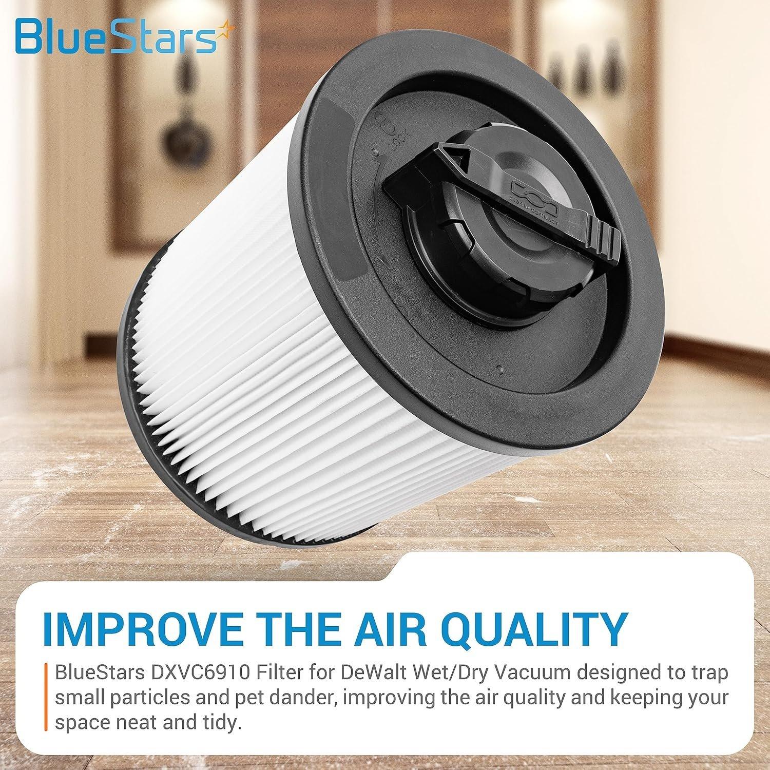 [Lifetime Warranty] DXVC6910 Cartridge Filter Replacement for DEWALT 6-16 Gallon Wet Dry Vacuum Cleaner DXV06P DXV09P DXV09PA DXV10P DXV10PL DXV10S DXV10SA DXV10SB DXV12P DXV14P - Pack of 2 image 5