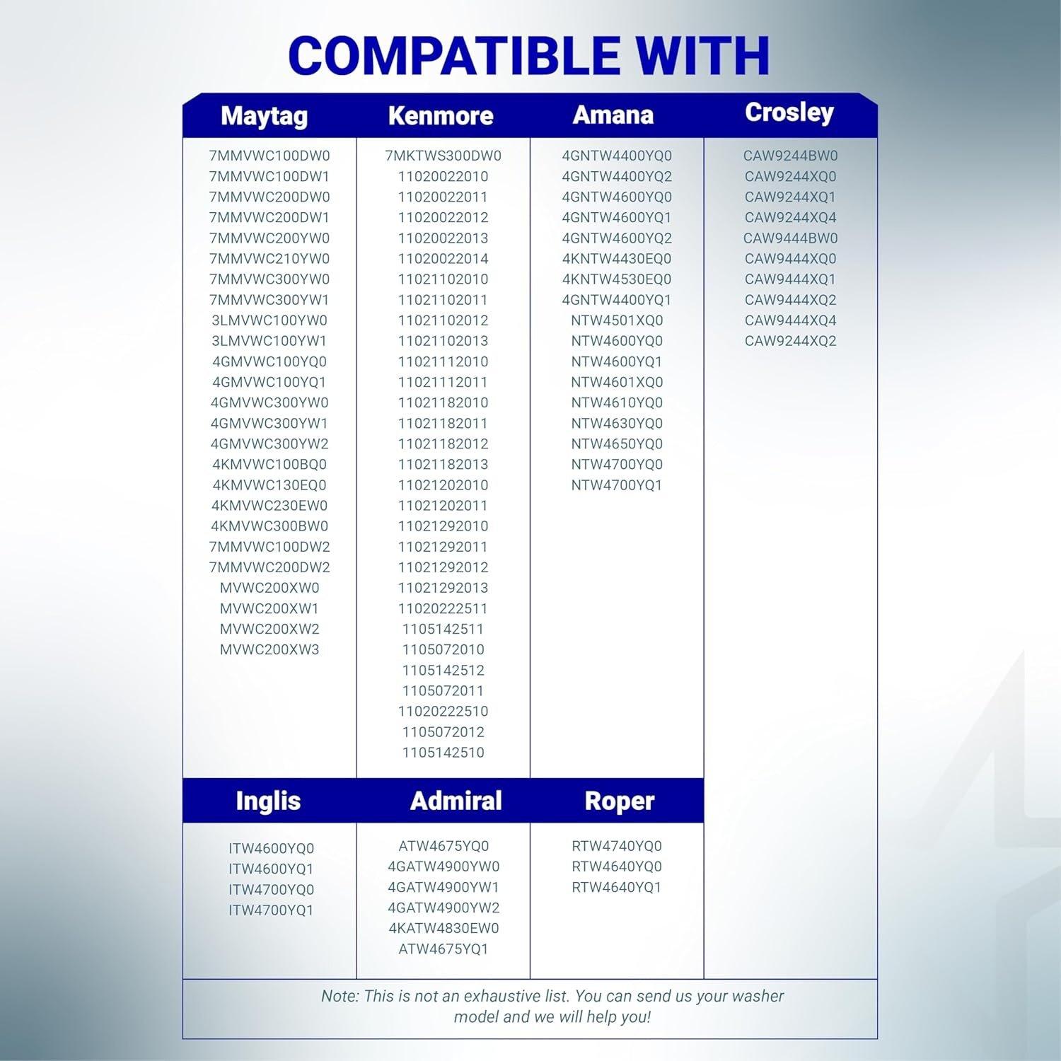 [Lifetime Warranty] W10780048 Washer Suspension Rod Kit 23.6" - Compatible with Whirlpool Maytag Roper Amana Kenmore and Admiral Washers - Replaces W10257087 W10257088 10349191 W10349193 - Pack of 4 image 7