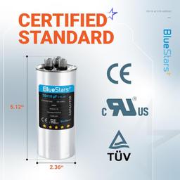 [Lifetime Warranty] 70+10 uF MFD Â±5% 370/440 VAC CBB65 50/60 Hz Dual Run Start Capacitor - Fits AC Unit Fan Motor, Heat Pump thumbnail 6