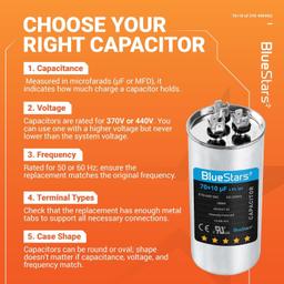 [Lifetime Warranty] 70+10 uF MFD Â±5% 370/440 VAC CBB65 50/60 Hz Dual Run Start Capacitor - Fits AC Unit Fan Motor, Heat Pump thumbnail 4