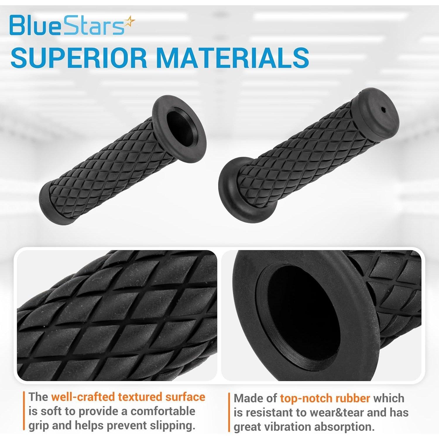 Retro Motorcycle Hand Grips 7/8" 22mm 1" 24mm Handlebars image 1