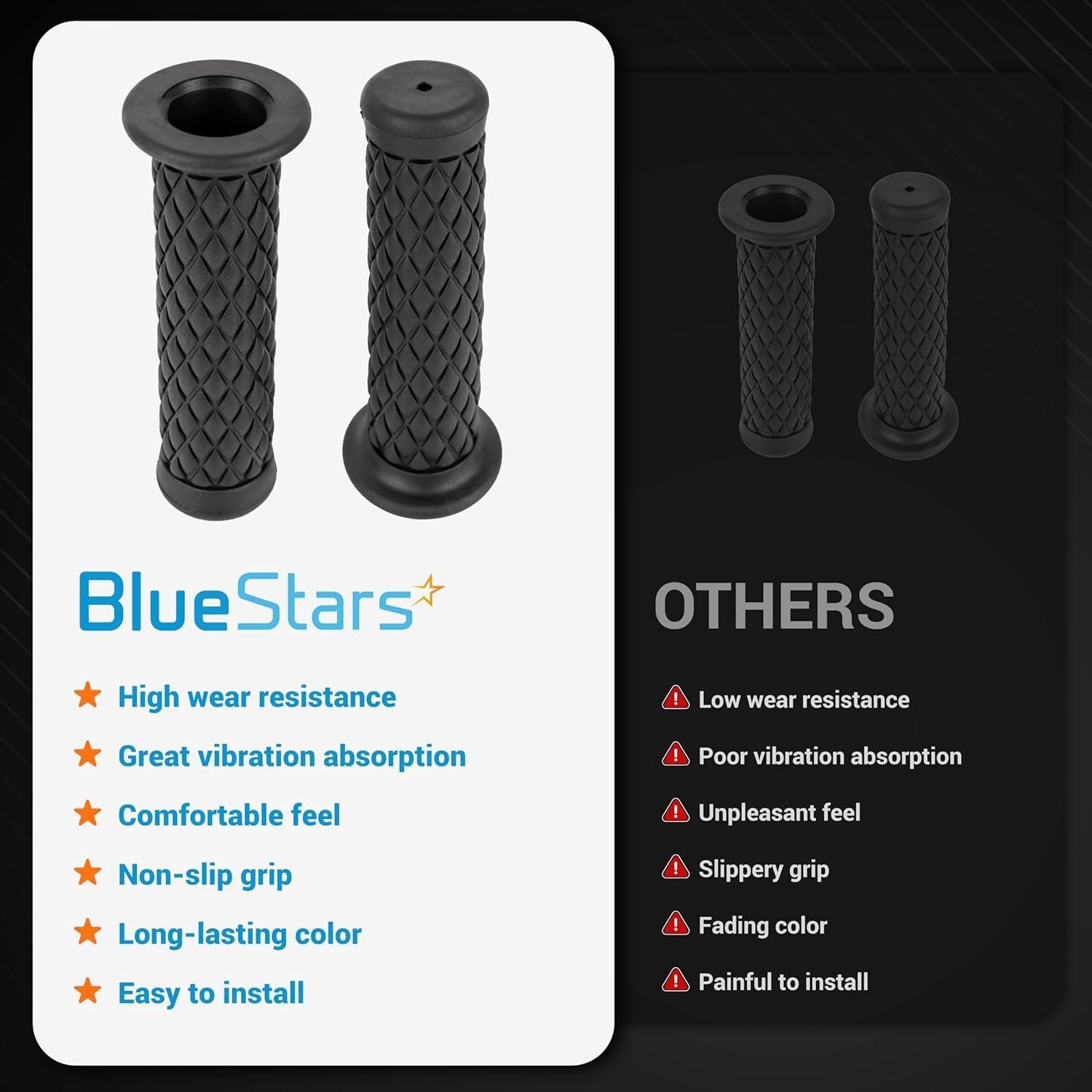 Retro Motorcycle Hand Grips 7/8" 22mm 1" 24mm Handlebars image 4