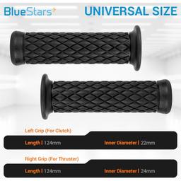 Retro Motorcycle Hand Grips 7/8" 22mm 1" 24mm Handlebars thumbnail 5