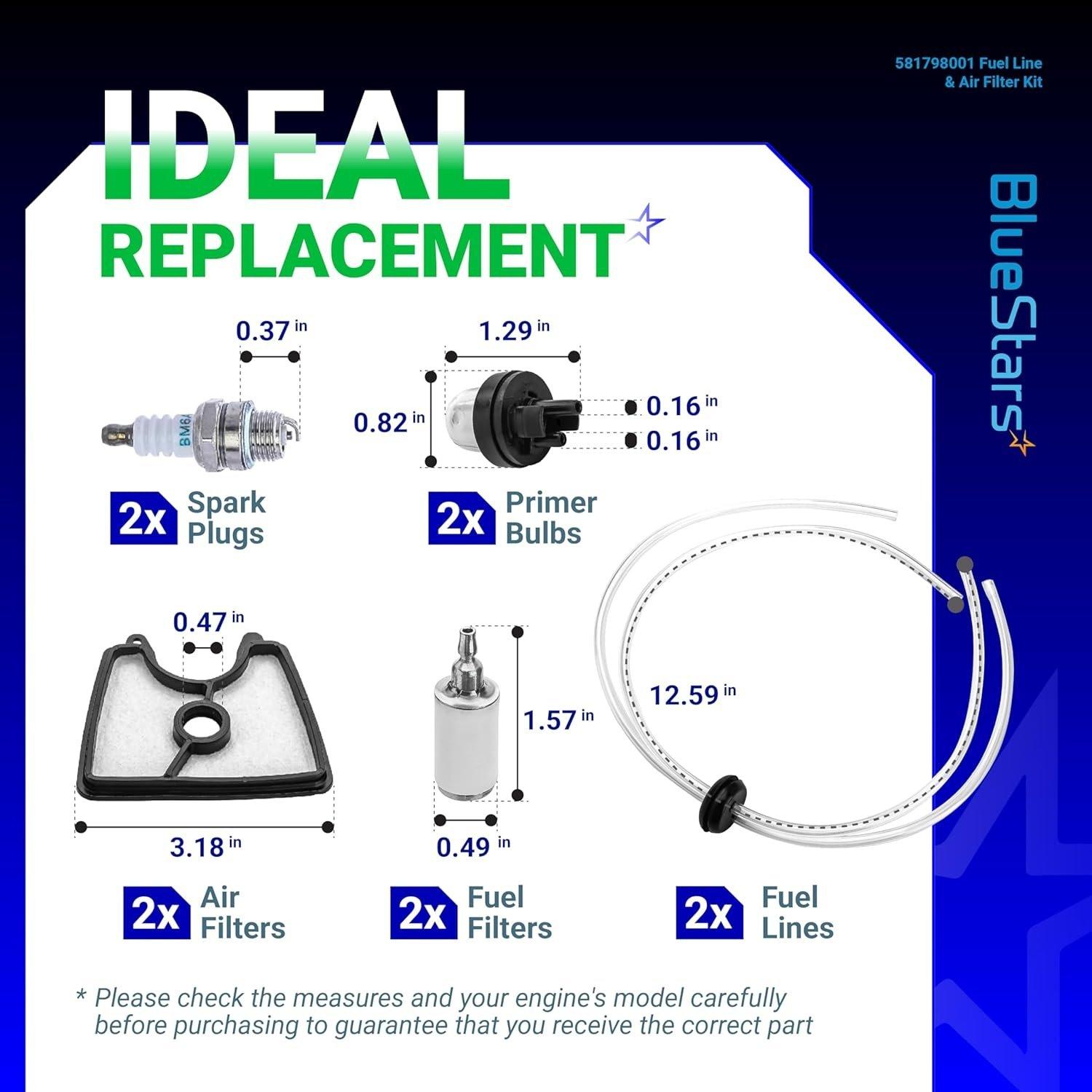 581798001 Fuel Line 581798001 Air Filter Kit image 7