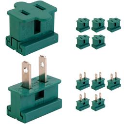 [Lifetime Warranty] Set of 10 (20 Pieces) 6A 110/125V Male and Female Slip Plug for Christmas Light Decoration thumbnail 0