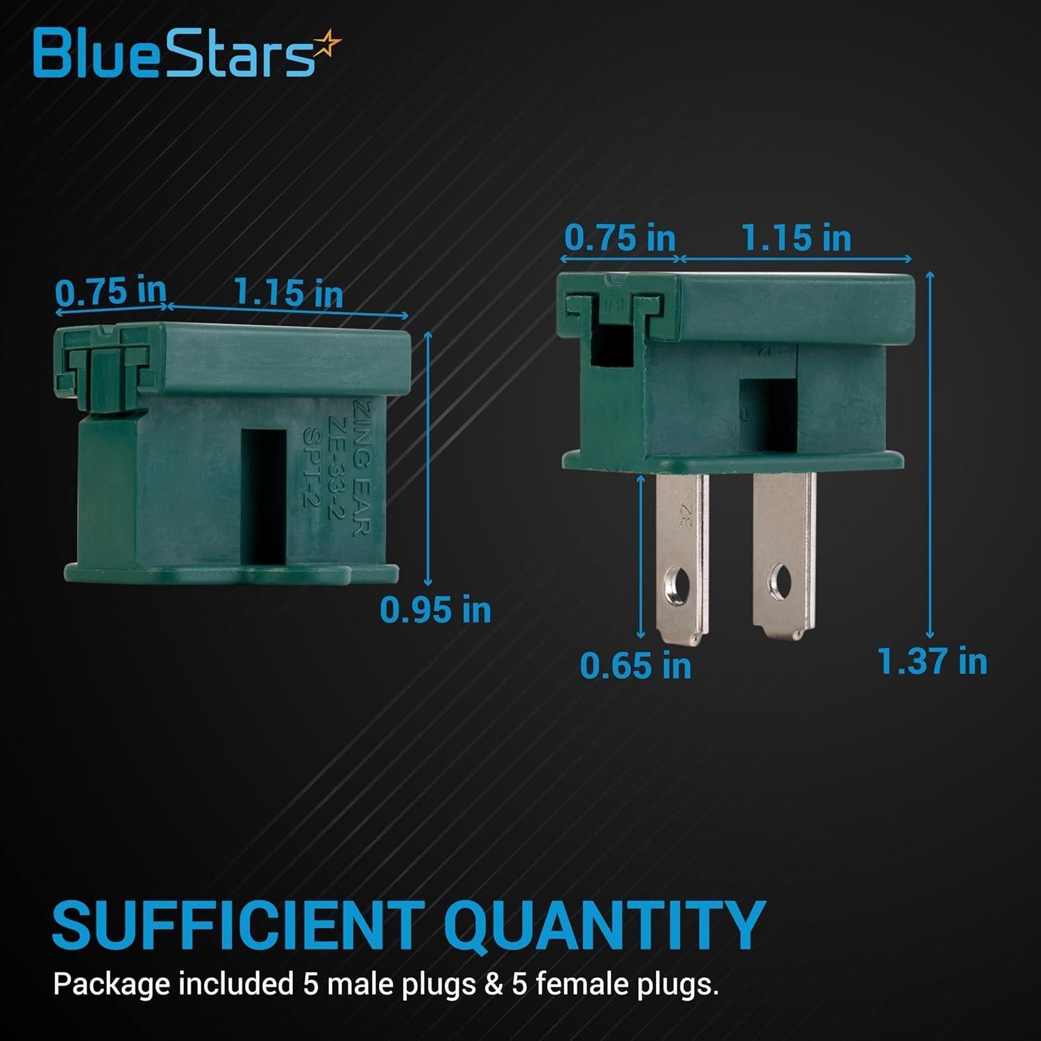 [Lifetime Warranty] Set of 10 (20 Pieces) 6A 110/125V Male and Female Slip Plug for Christmas Light Decoration image 6