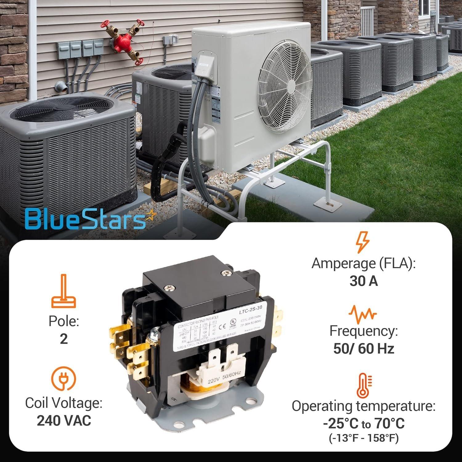 [Lifetime Warranty] 2 Pole Contactor 30 Amp 240VAC Coil Exact Fit with Relays, Air Conditioner, Heat Pump, Refrigeration Systems image 5