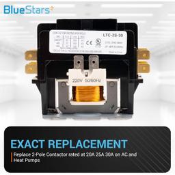 [Lifetime Warranty] 2 Pole Contactor 30 Amp 240VAC Coil Exact Fit with Relays, Air Conditioner, Heat Pump, Refrigeration Systems thumbnail 6