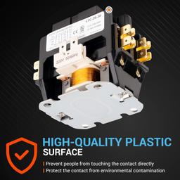 [Lifetime Warranty] 2 Pole Contactor 30 Amp 240VAC Coil Exact Fit with Relays, Air Conditioner, Heat Pump, Refrigeration Systems thumbnail 4