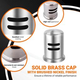 [Lifetime Warranty] Dishwasher Stainless Steel Air Gap Cover 2.47â€ Height thumbnail 5