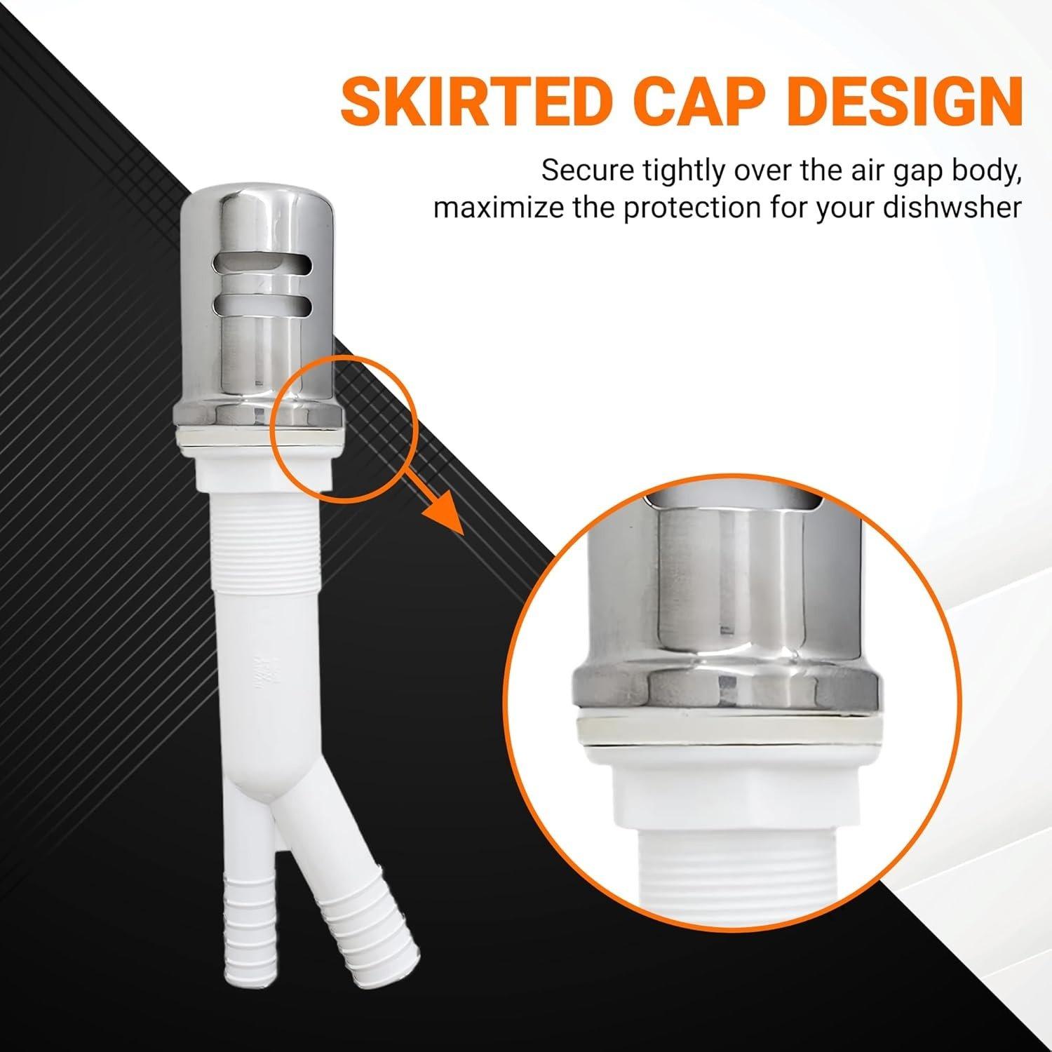 [Lifetime Warranty] Dishwasher Stainless Steel Air Gap Cover 2.47â€ Height image 2