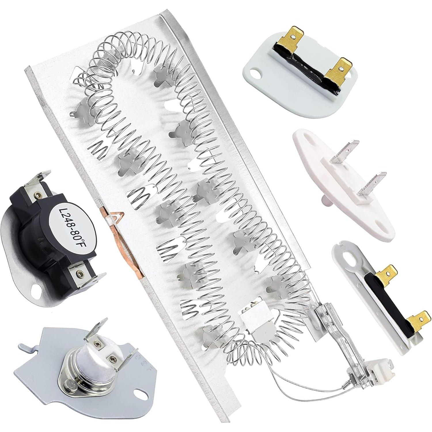 [Lifetime Warranty] WP3387747 3387747 Dryer Heating Element Kit For Whirlpool Kenmore Elite He2 He3 GEW9250PW0 GEW9250PW1 MEDB835DW4 WED5100HW1 GEW9200LW1 GEW9250PW0 GEQ9800PW1 WED8300SW2 Maytag Bravos image 0
