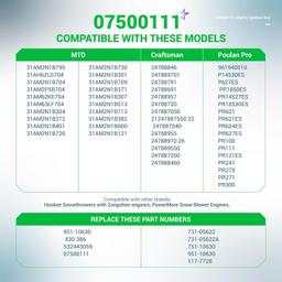 [Lifetime Warranty] 07500111 Snow Thrower Snowblower Starter Ignition Key - Pack of 4 thumbnail 4