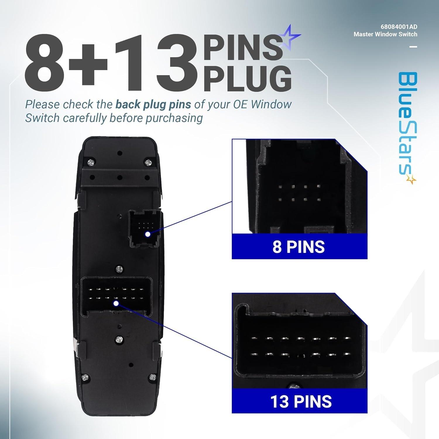 [Lifetime Warranty] 68084001AD Driver Side Power Master Window Switch image 6