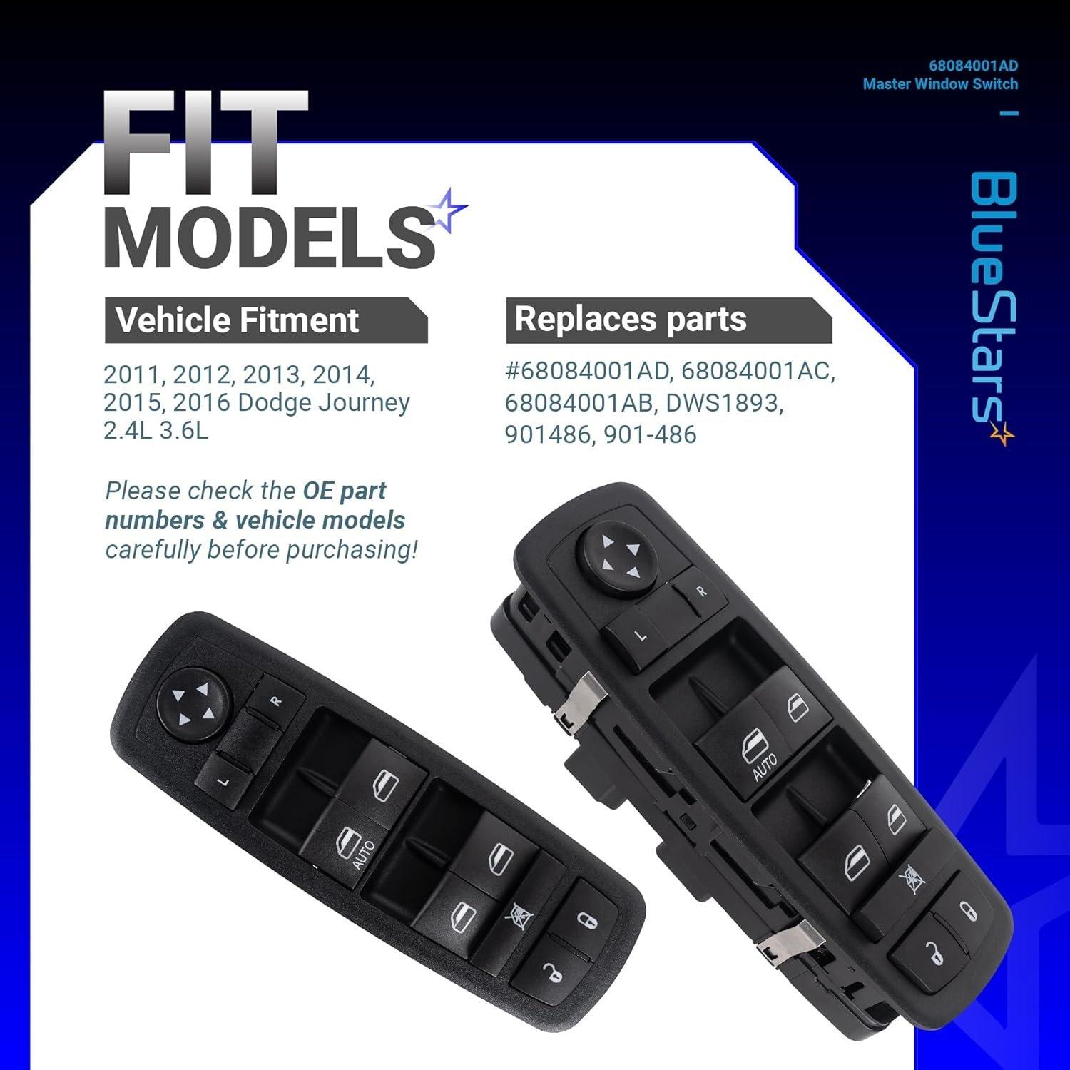 [Lifetime Warranty] 68084001AD Driver Side Power Master Window Switch image 7