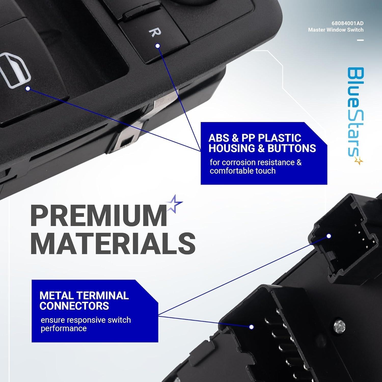 [Lifetime Warranty] 68084001AD Driver Side Power Master Window Switch image 2