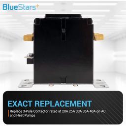 3 Pole FLA Contactor 40 Amp 240 VAC Coil Condenser Compressor AC Definite Purpose Contactor thumbnail 6