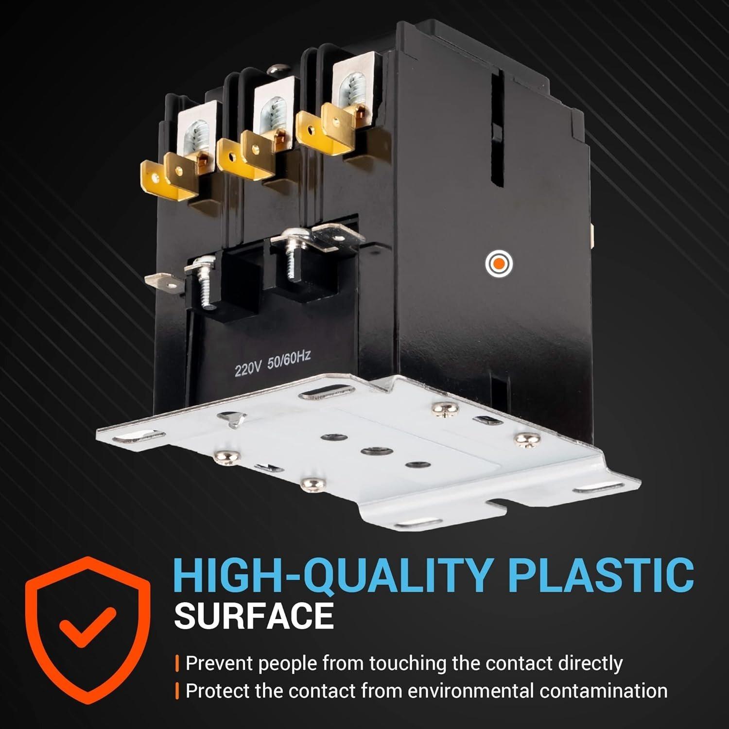 3 Pole FLA Contactor 40 Amp 240 VAC Coil Condenser Compressor AC Definite Purpose Contactor image 2