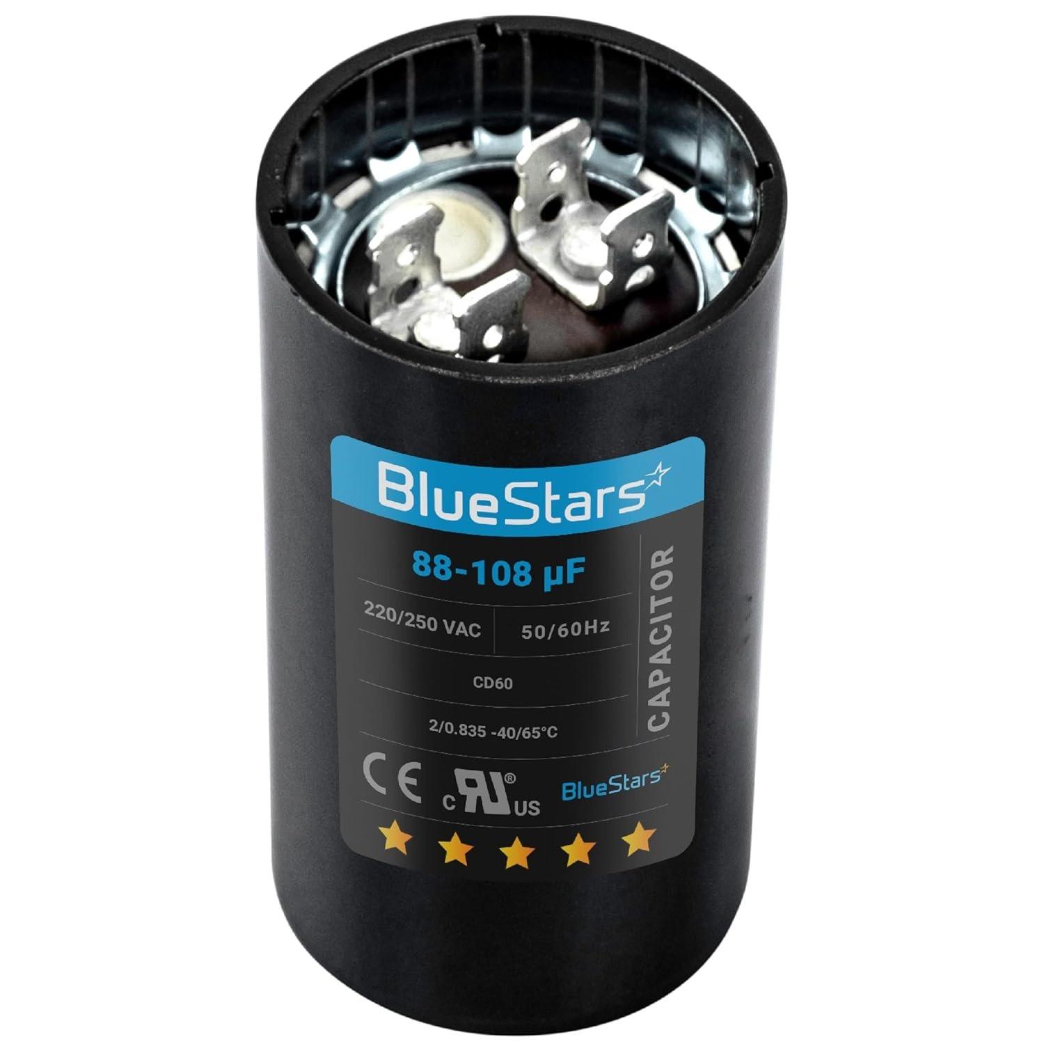 [Lifetime Warranty] 88-108 uF MFD 220-250 VAC Round Motor Start Capacitor 50/60 Hz - Fits AC Motor Run, Fan Start, Heat Pump image 0