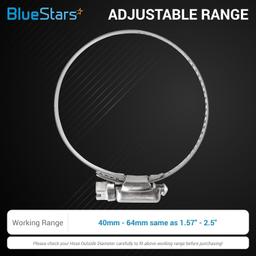 2" Worm Gear Hose Clamp with Working Range thumbnail 5